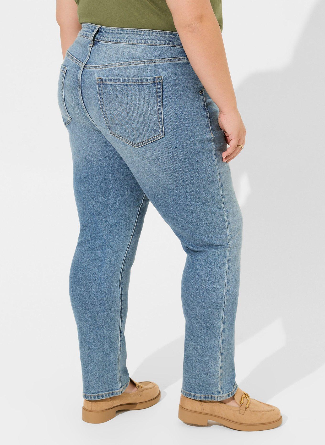 High-Rise Straight Stretch Classic Denim Jean