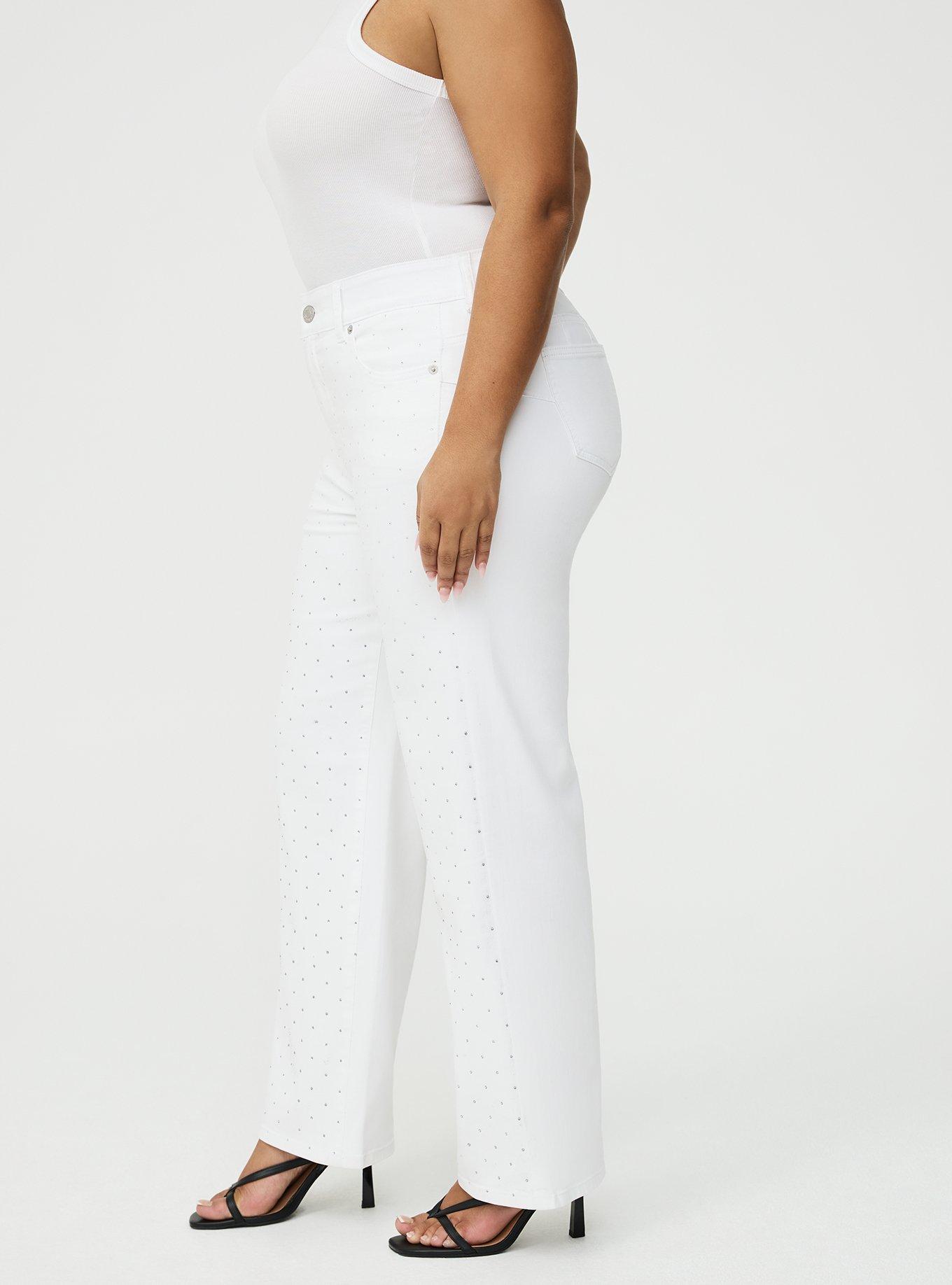 Bombshell Wide-Leg High-Rise Jean, WHITE, alternate