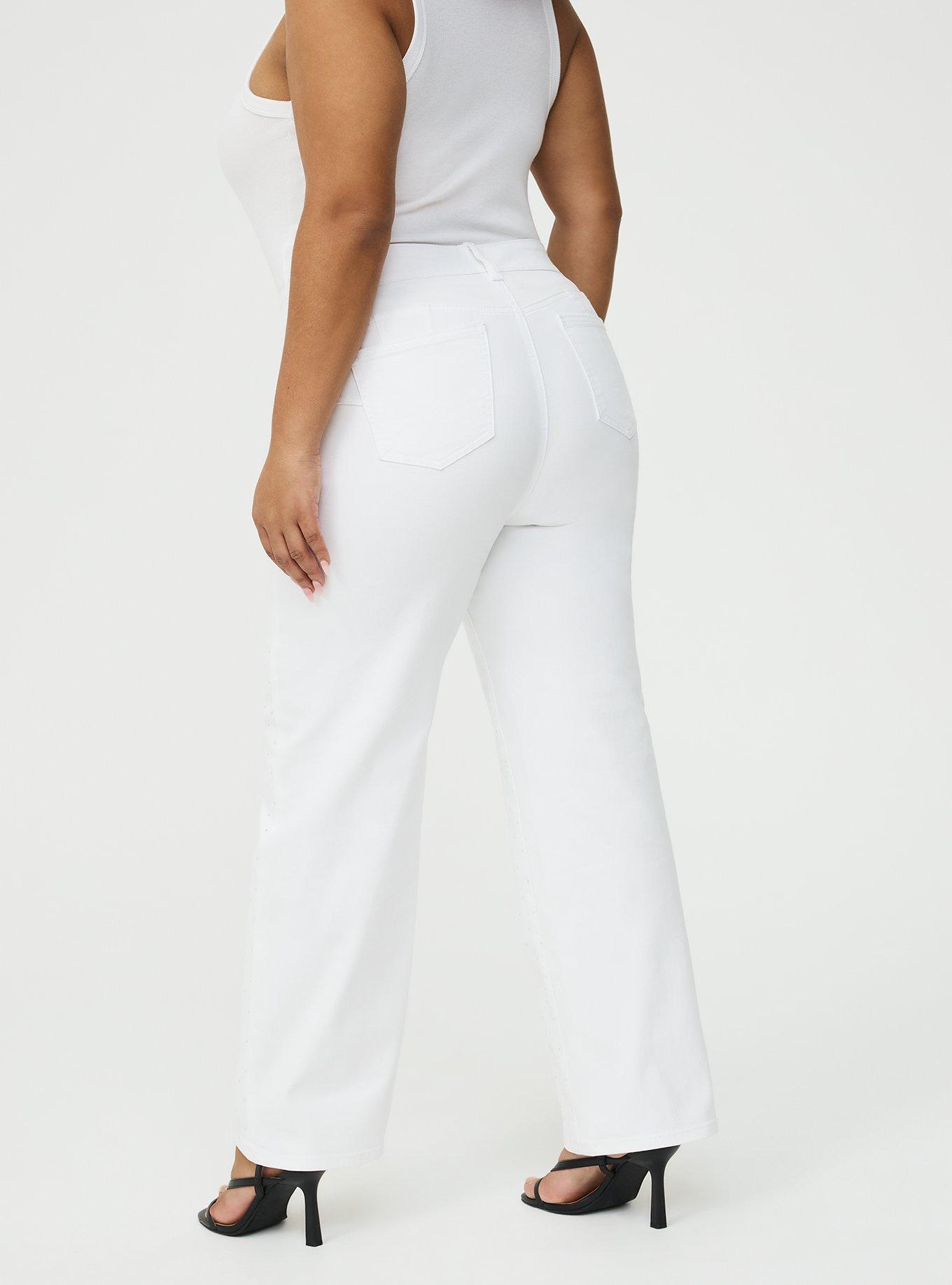 Bombshell Wide-Leg High-Rise Jean, WHITE, alternate