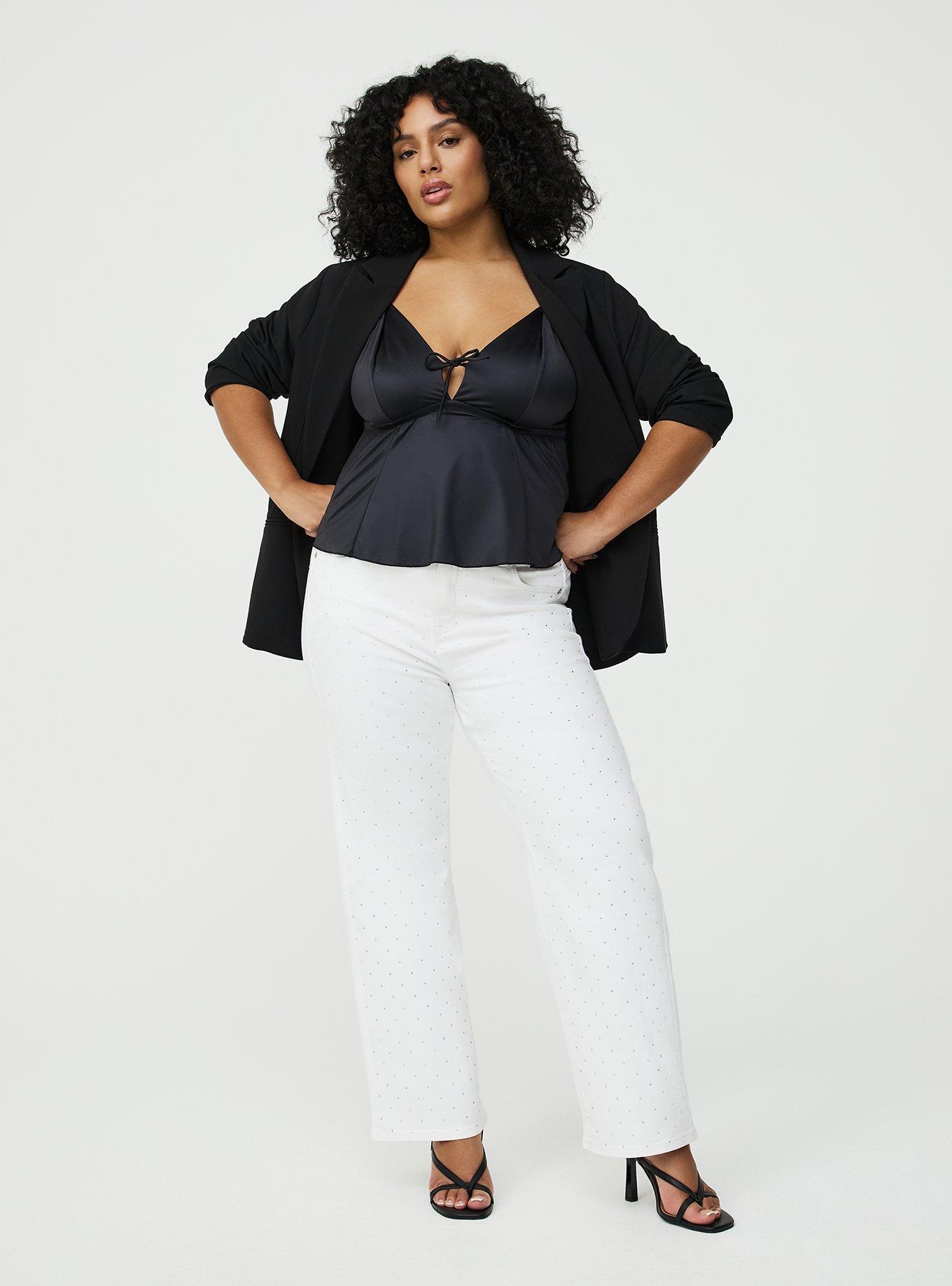 Bombshell Wide-Leg High-Rise Jean, WHITE, hi-res