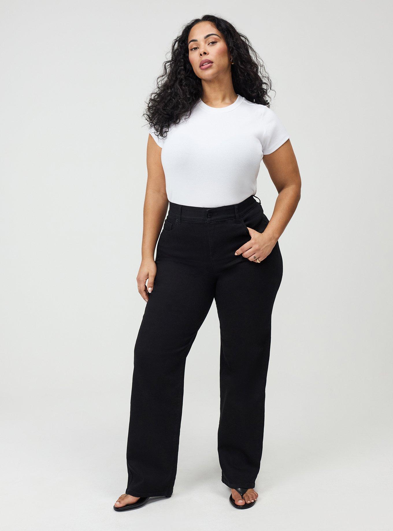 Bombshell Wide-Leg High-Rise Jean, BLACK, alternate