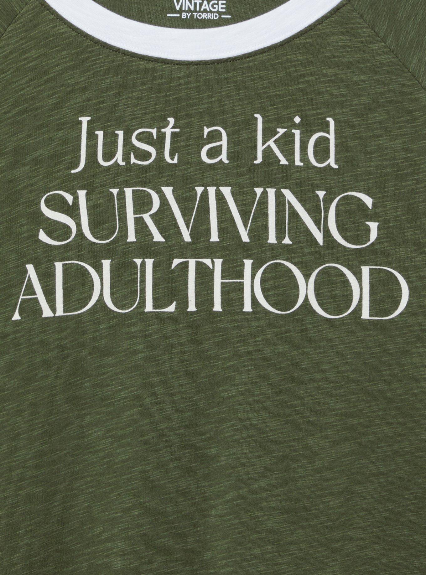 Surviving Adult Vintage Slub Boat Neck Tee