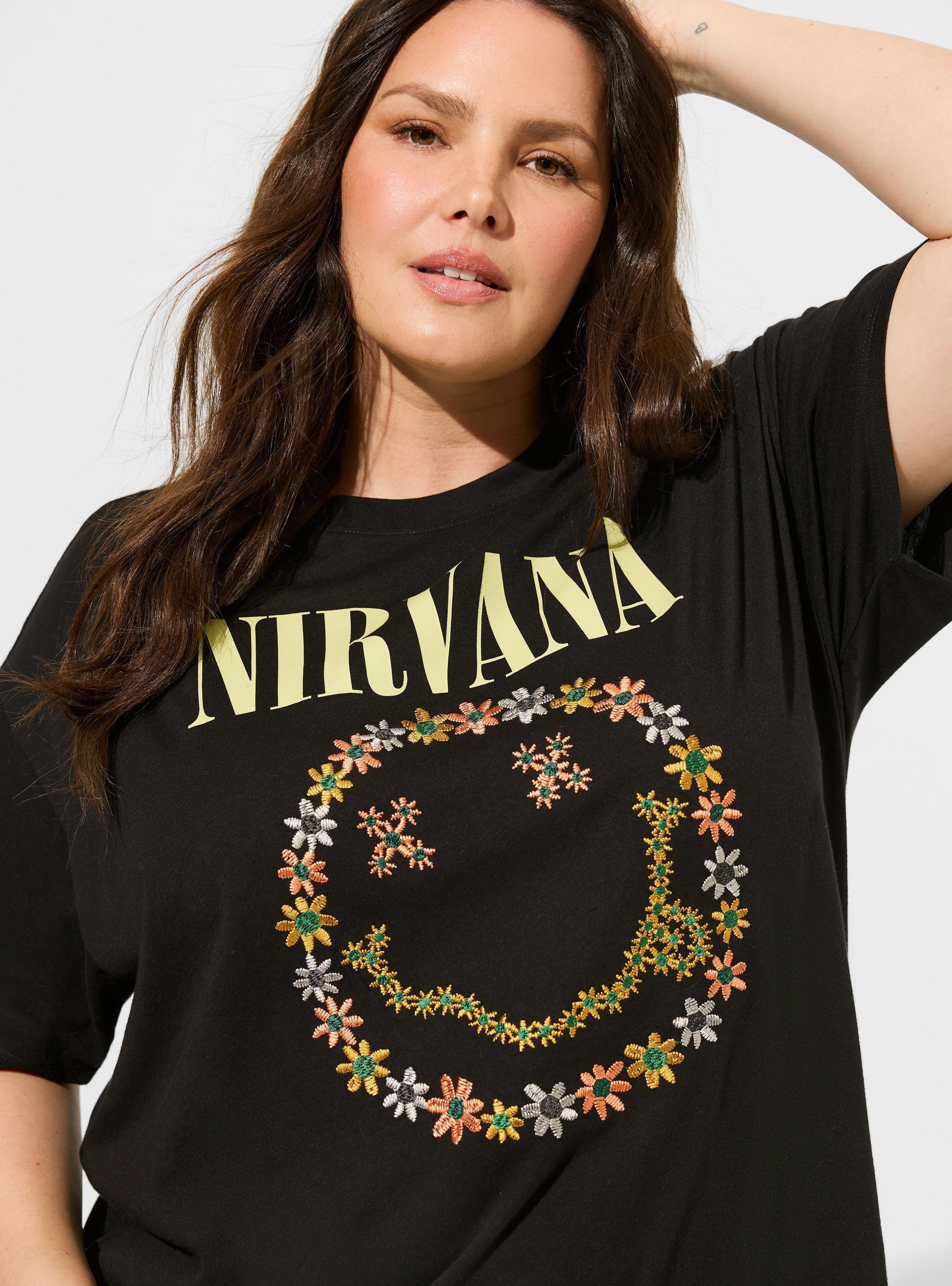 Plus Size - Nirvana Oversized Fit Cotton Crew Tunic Tee - Torrid