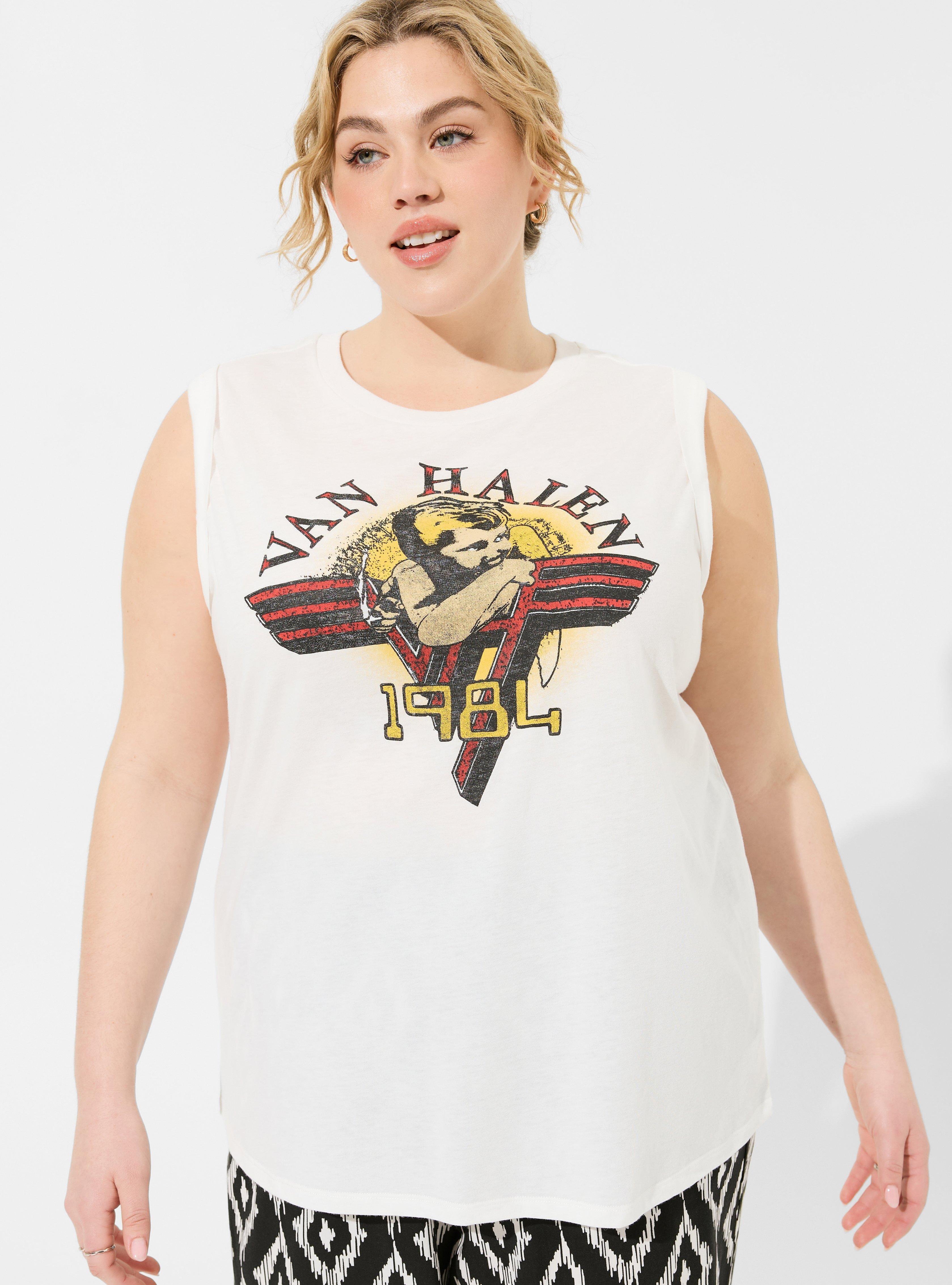 Van Halen Relaxed Fit Cotton Roll Sleeve Tee