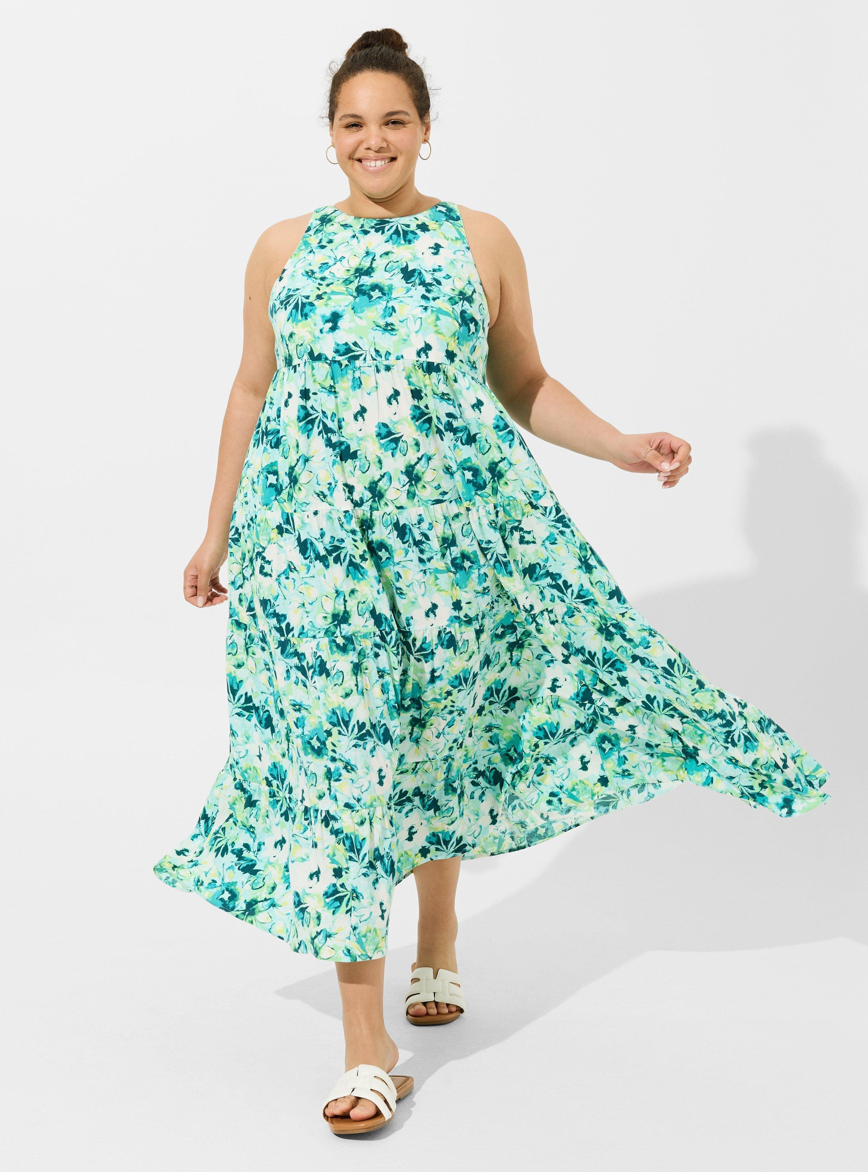 Plus Size - Midi Washable Gauze Off The Shoulder Dress - Torrid