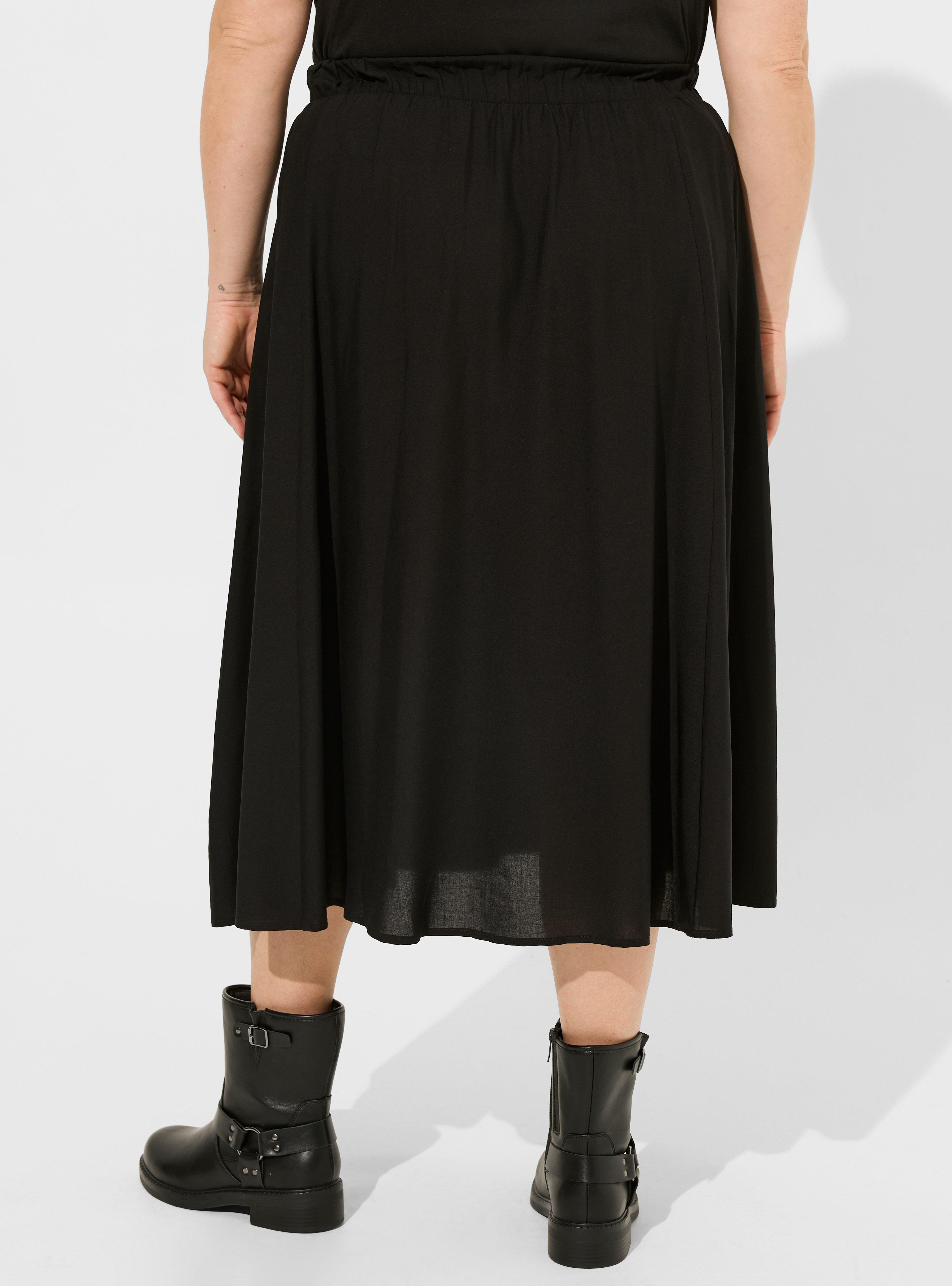 Tea Length Challis A-line Skirt