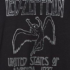 Led Zeppelin Classic Fit Cotton Ringer Tee, DEEP BLACK, swatch