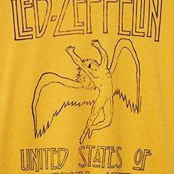 Led Zeppelin Classic Fit Cotton Ringer Tee, MINERAL YELLOW, swatch