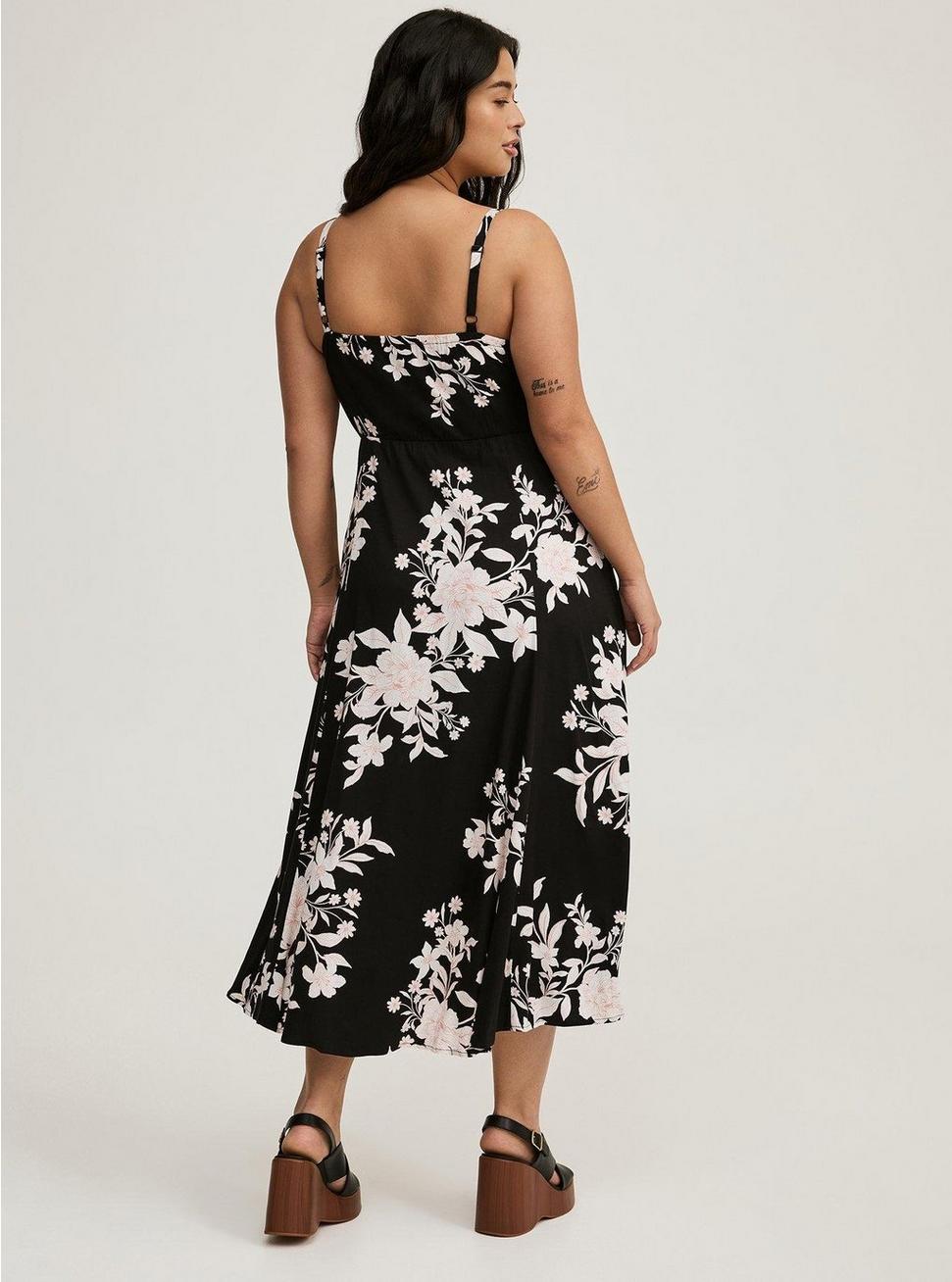 Plus Size - Tea Length Stretch Challis Trapeze Dress - Torrid Plus Size - Tea Length Stretch Challis Trapeze Dress - Torrid