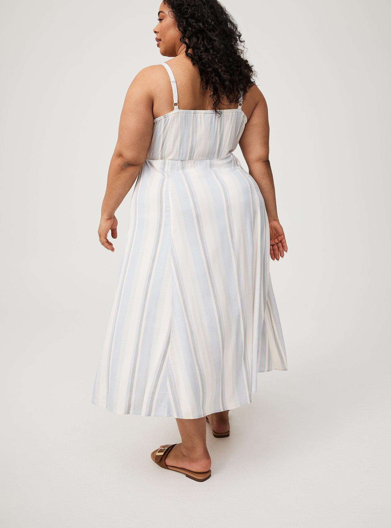 Tea Length Stretch Challis Trapeze Dress