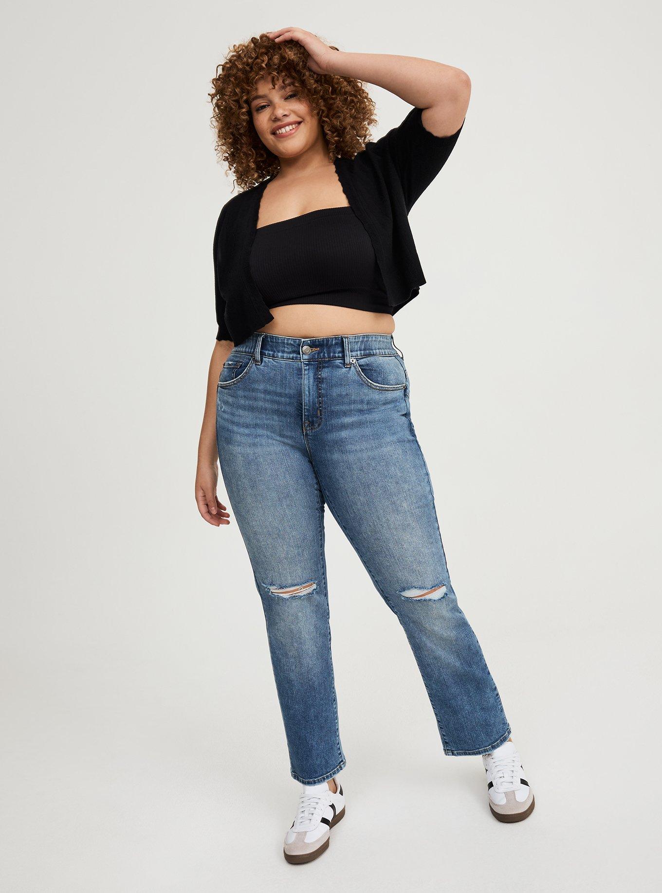 Pointelle Shrug Crop Sweater