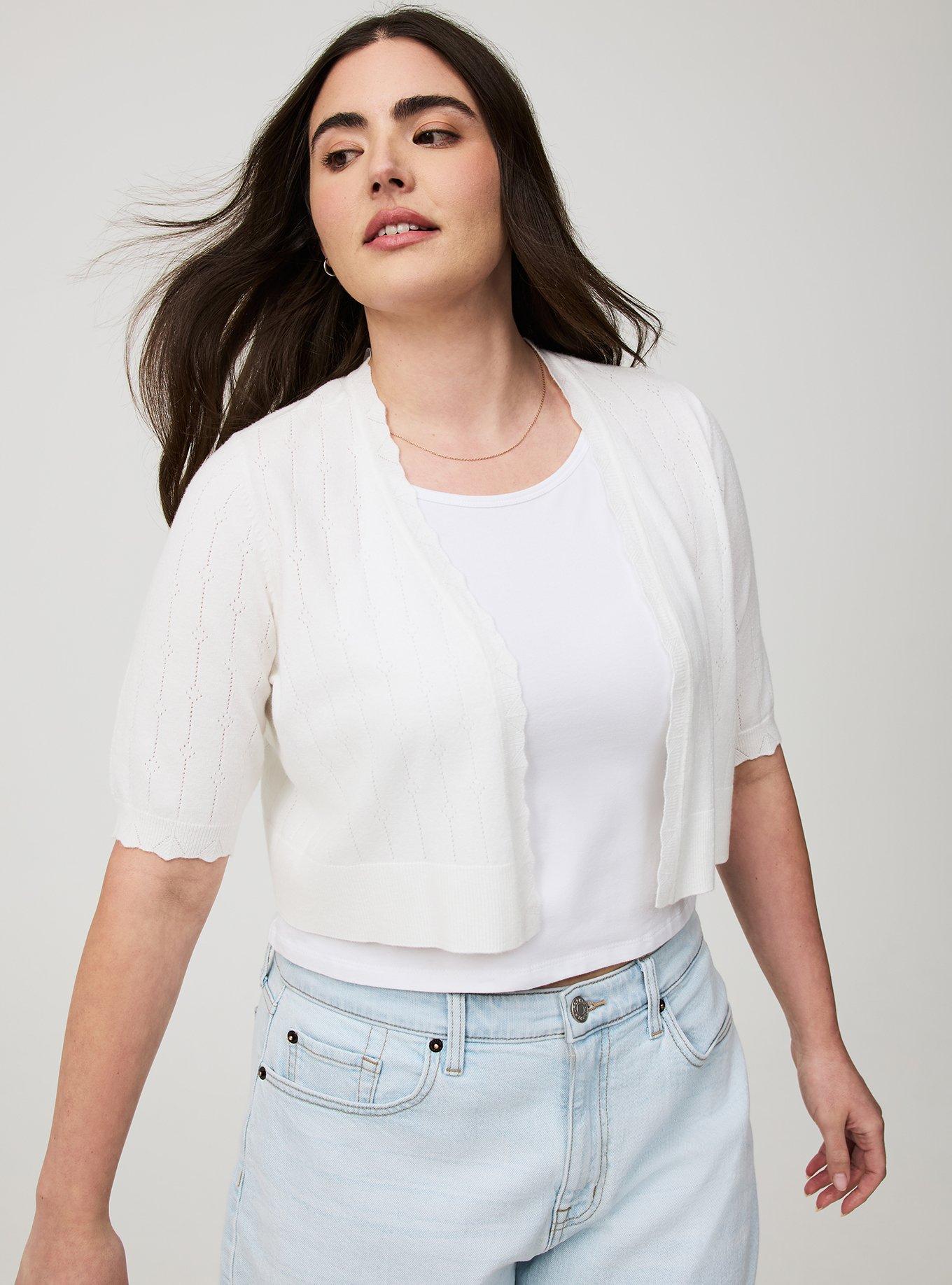 Everyday Soft Pointelle Shrug Sweater