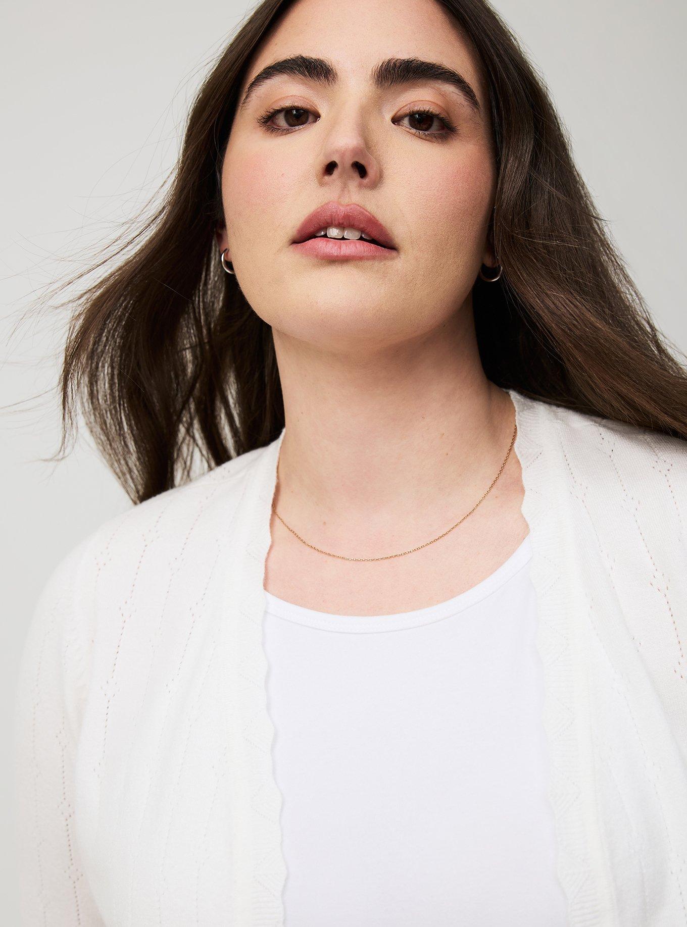 Pointelle Shrug Sweater