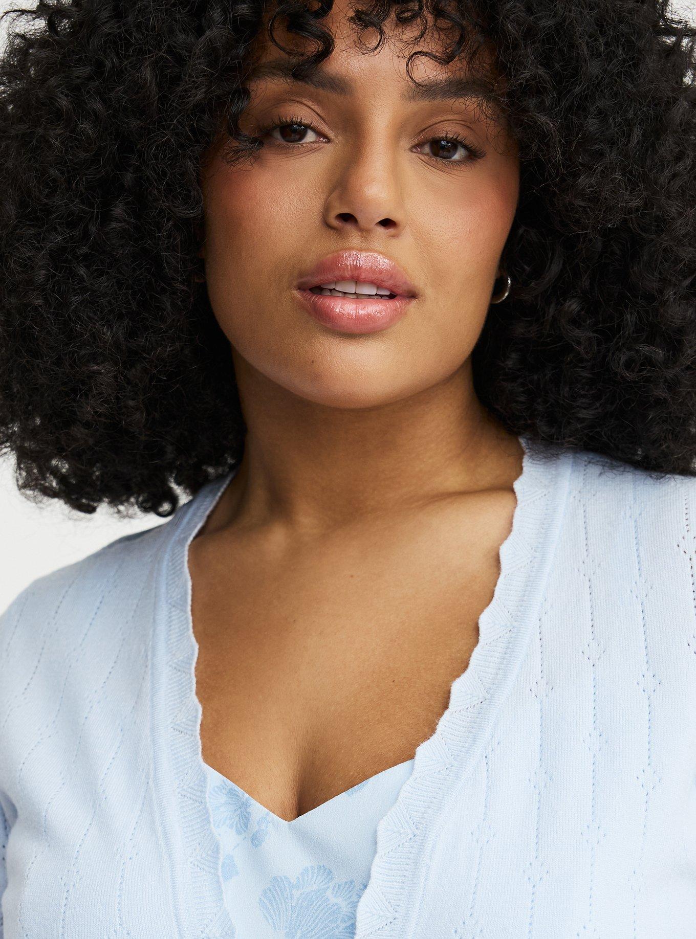 Everyday Soft Pointelle Shrug, ICE WATER, alternate