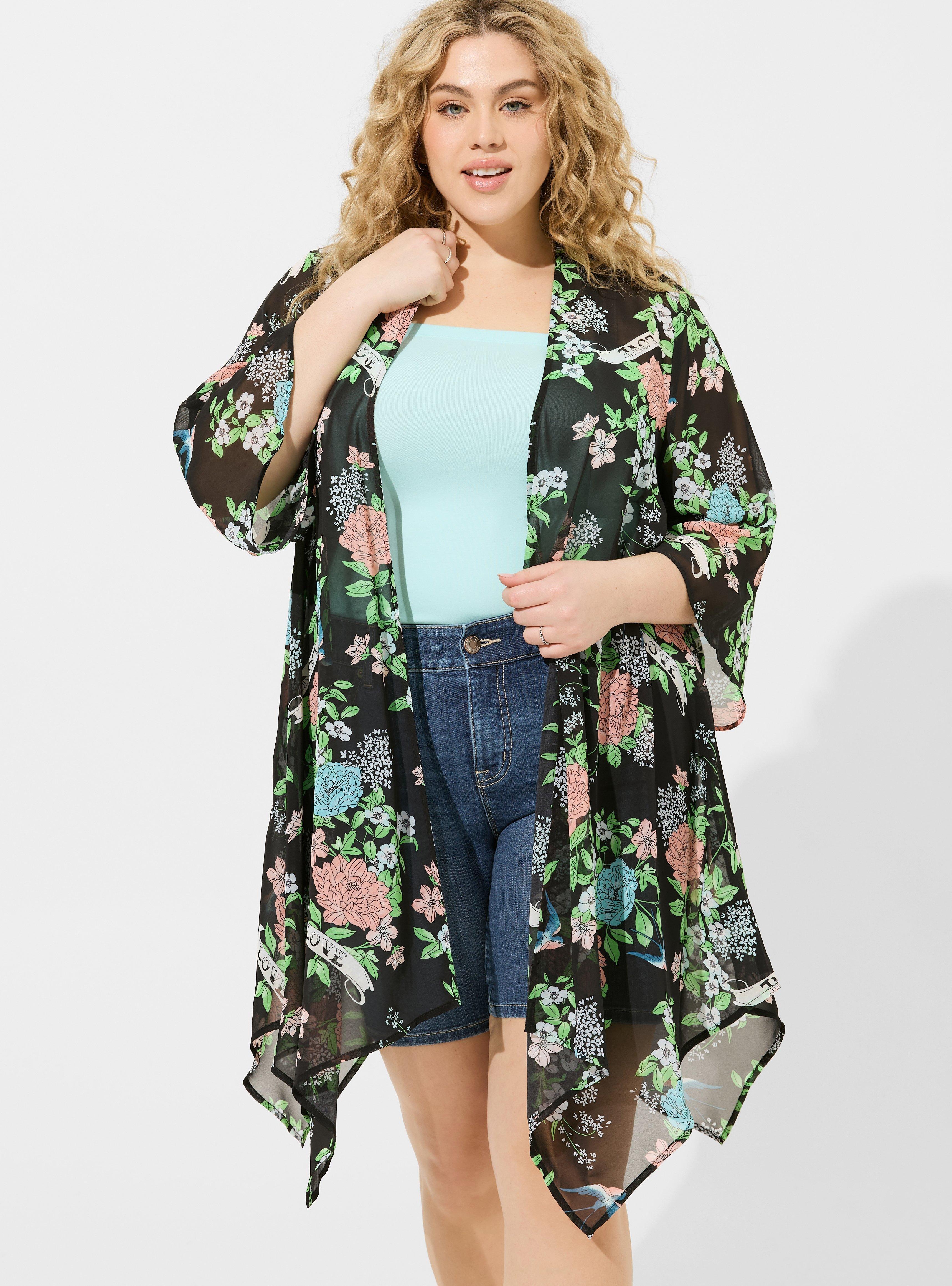 Torrid plus open front deals knit kimono