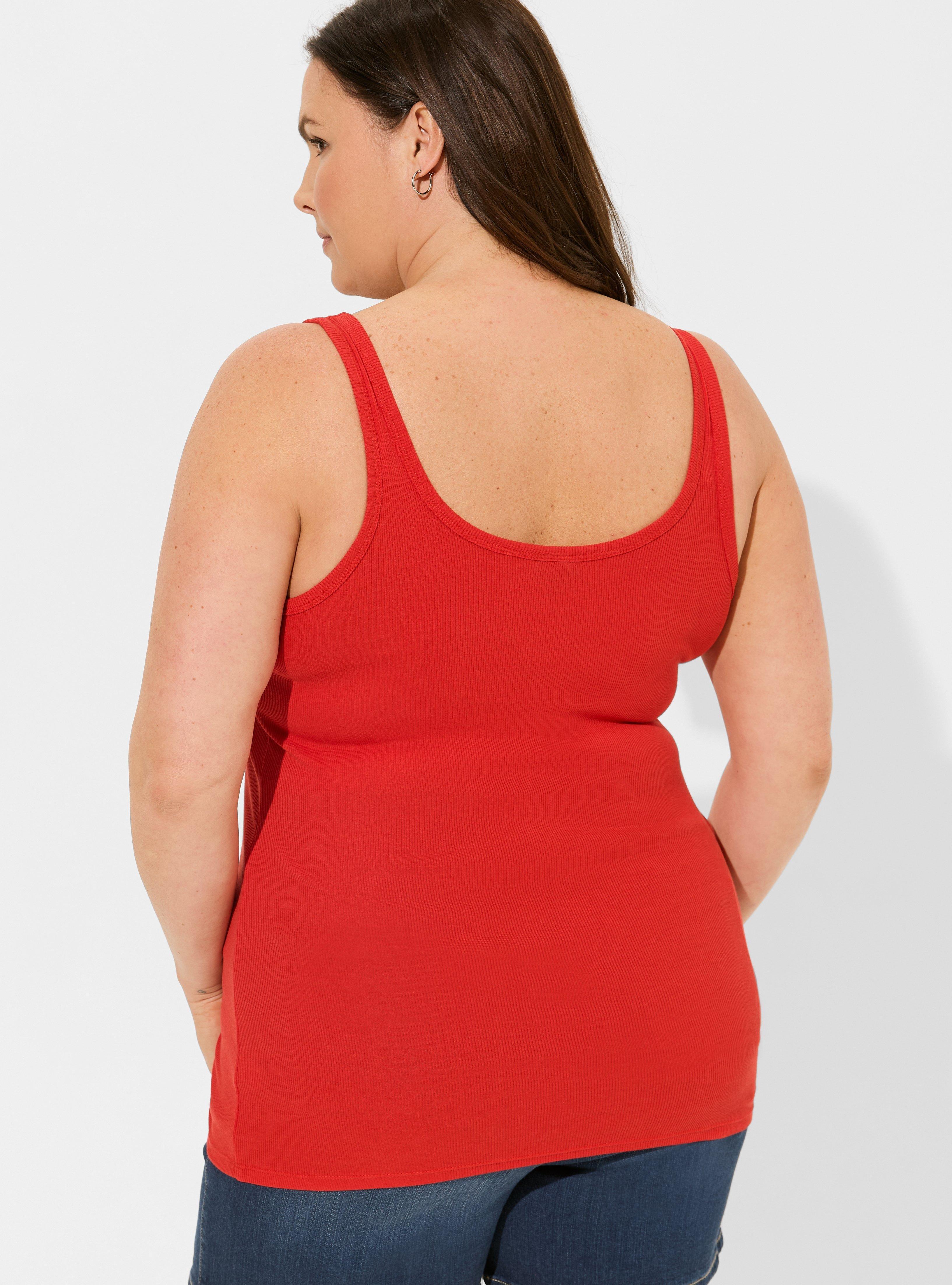 Cotton Modal Rib Double Scoop Neck Tank