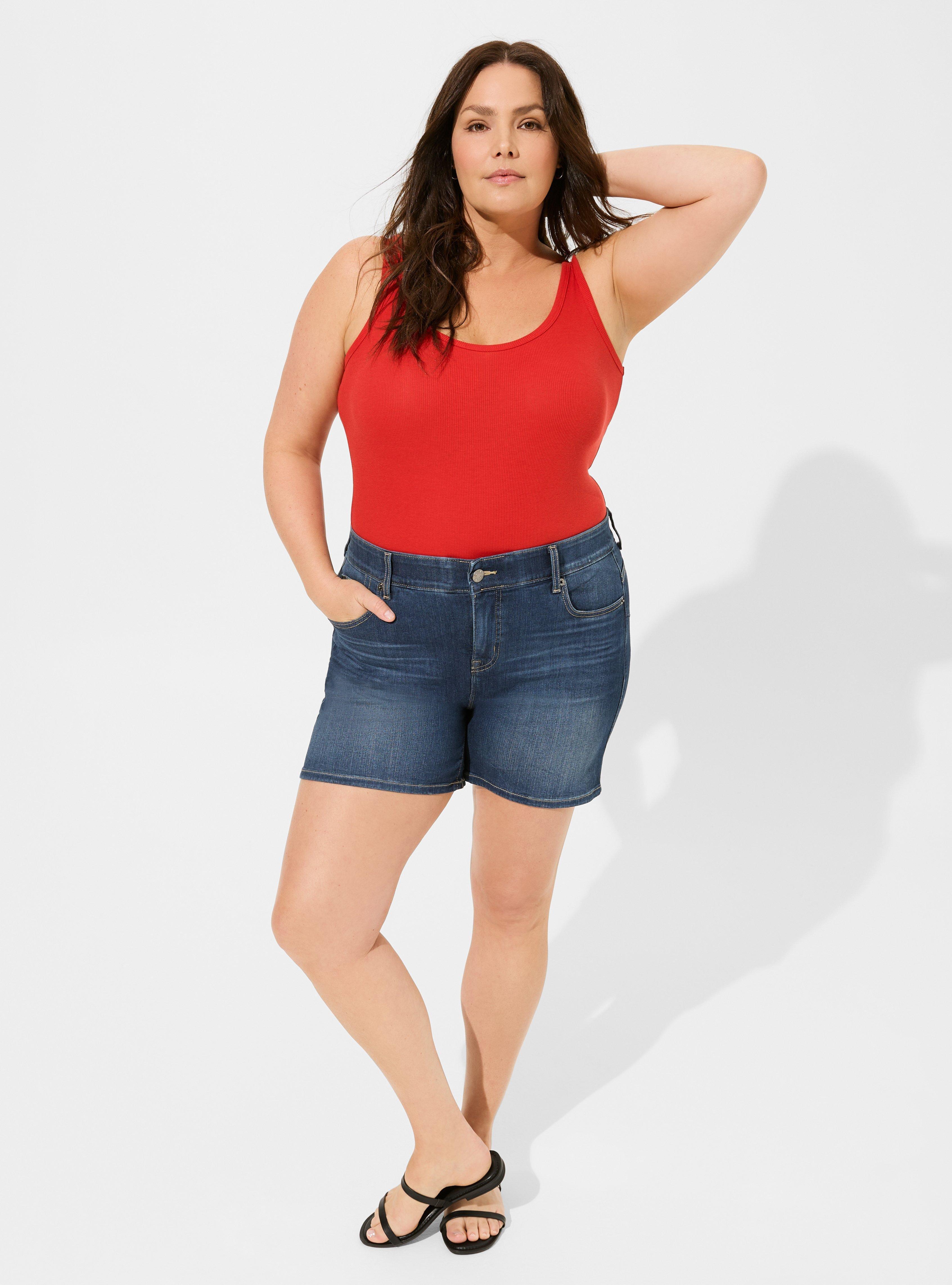 Cotton Modal Rib Double Scoop Neck Tank