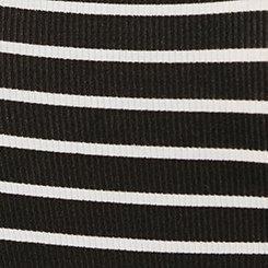 Cotton Modal Rib Double Scoop Neck Tank, PERFECT STRIPE DEEP BLACK, swatch