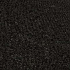 Vintage Slub Raglan Henley Flutter Sleeve Top, DEEP BLACK, swatch