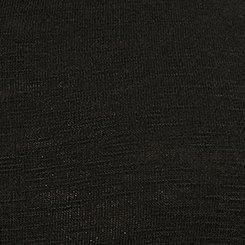 Vintage Slub Raglan Henley Flutter Sleeve Top, DEEP BLACK, swatch