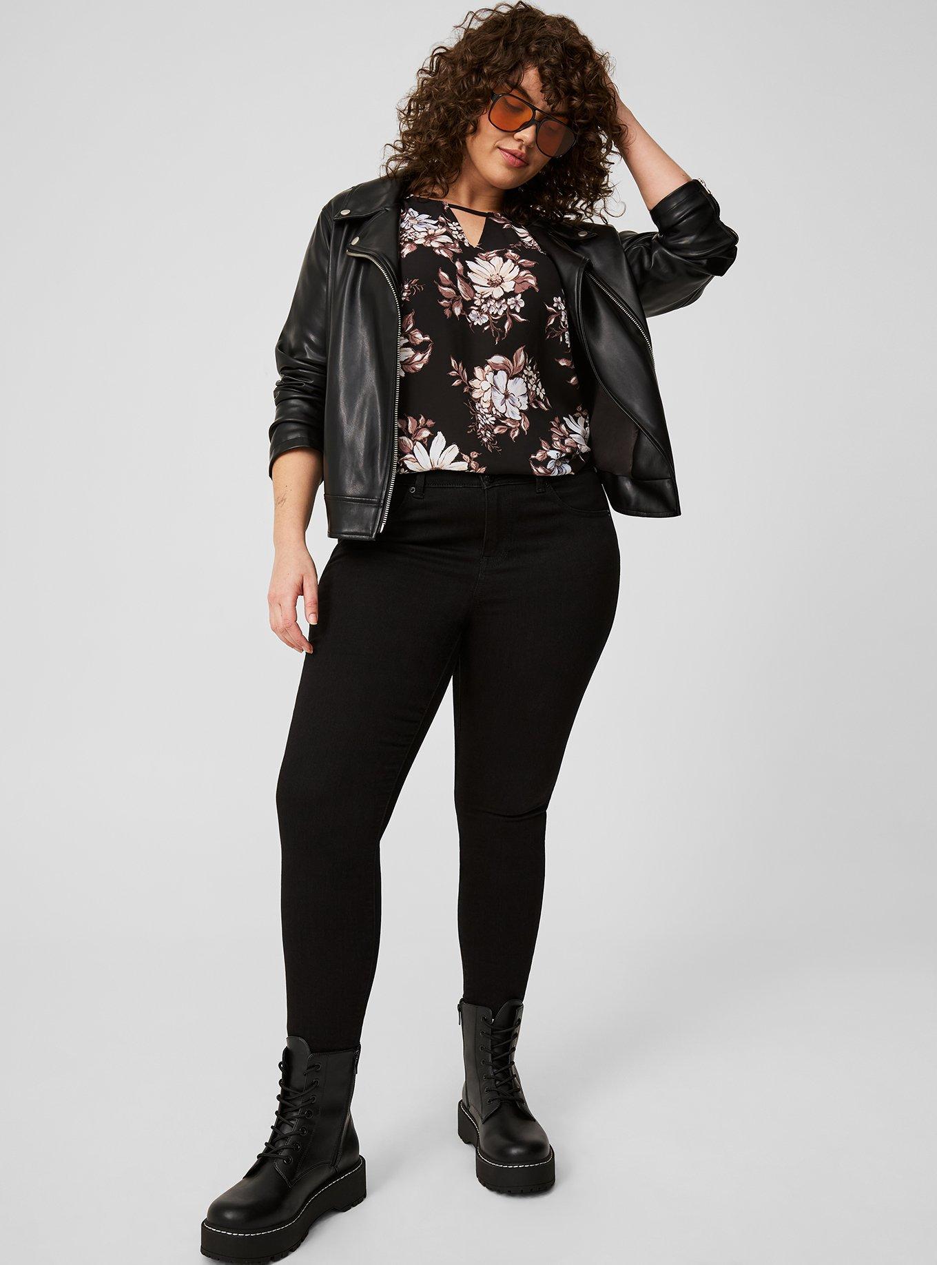 Harper Flutter Sleeve Faux Leather Top Harper Flutter Sleeve Faux Leather Top
