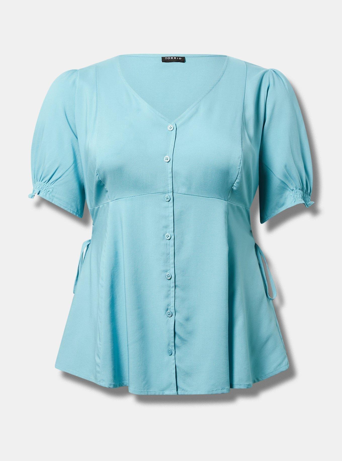 Challis Side Tie Short Sleeve Top