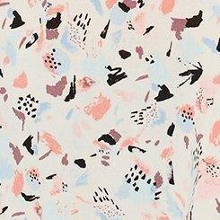 Challis Ruffle V-Neck Sleeveless Top, SO ABSTRACTED DEW, swatch