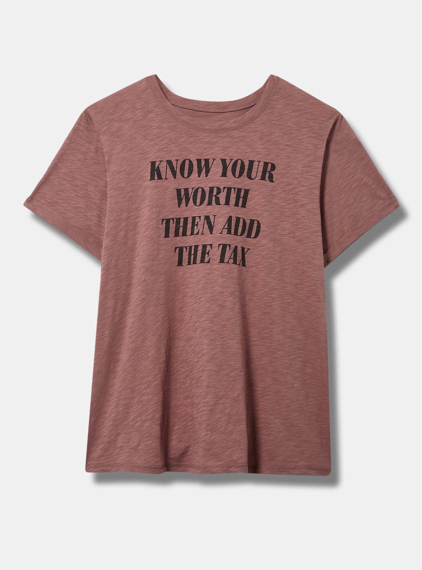 Know Worth Relaxed Fit Heritage Slub Roll Sleeve Tee