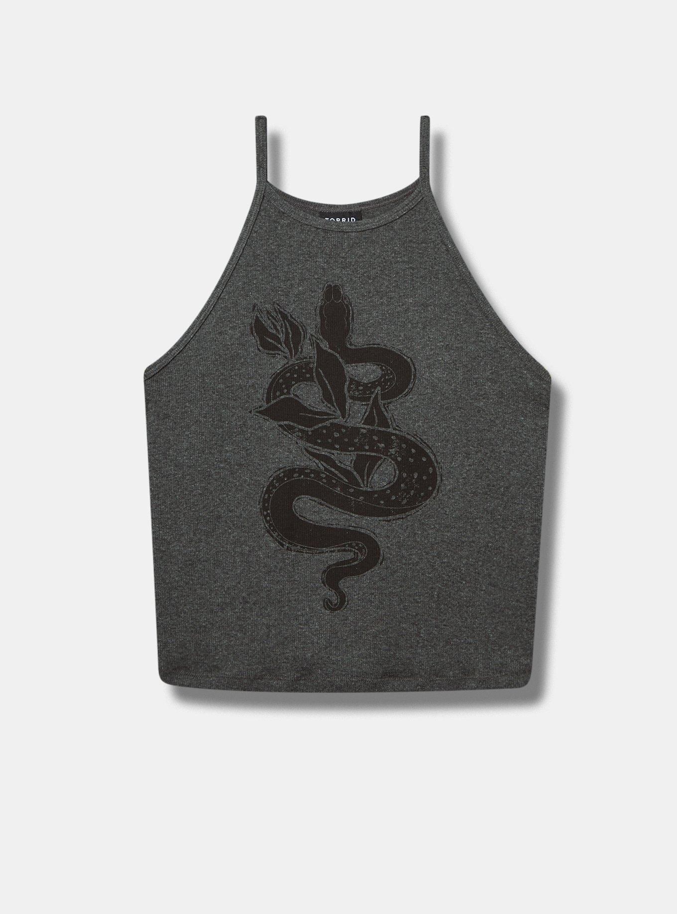 Snake Everyday Rib Goddess Neck Crop Top