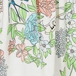 Plus Size Babydoll Challis Square Neck Tank, LINE AIRBRUSH FLORAL CLOUD DANCER, swatch