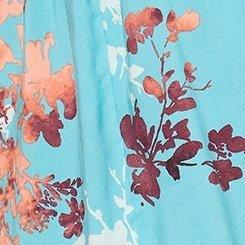 Plus Size Babydoll Challis Square Neck Tank, BELINDA FLORAL STILL WATER, swatch