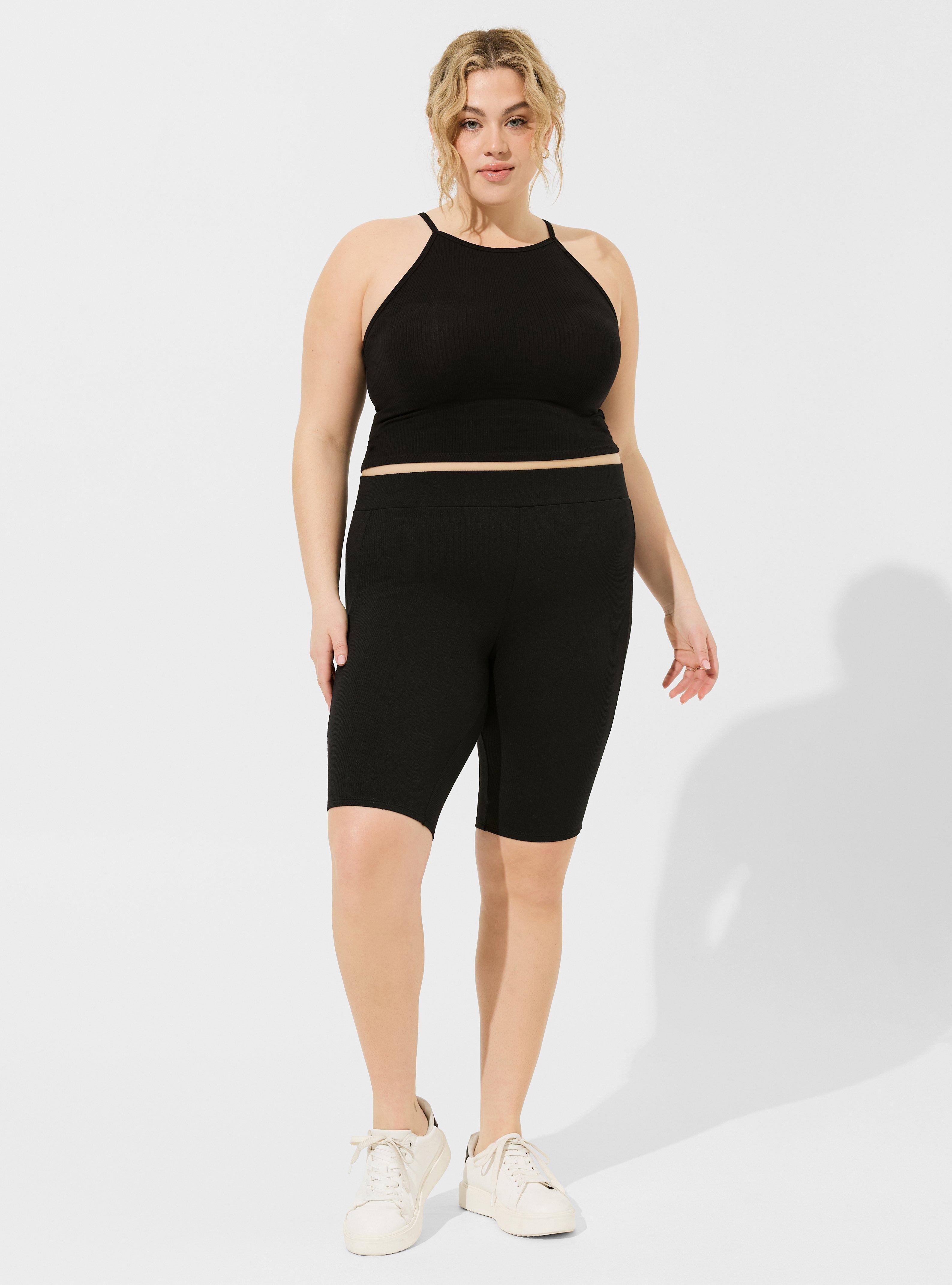 11 Inch Signature Waist Rib Knit Bike Short , DEEP BLACK, hi-res