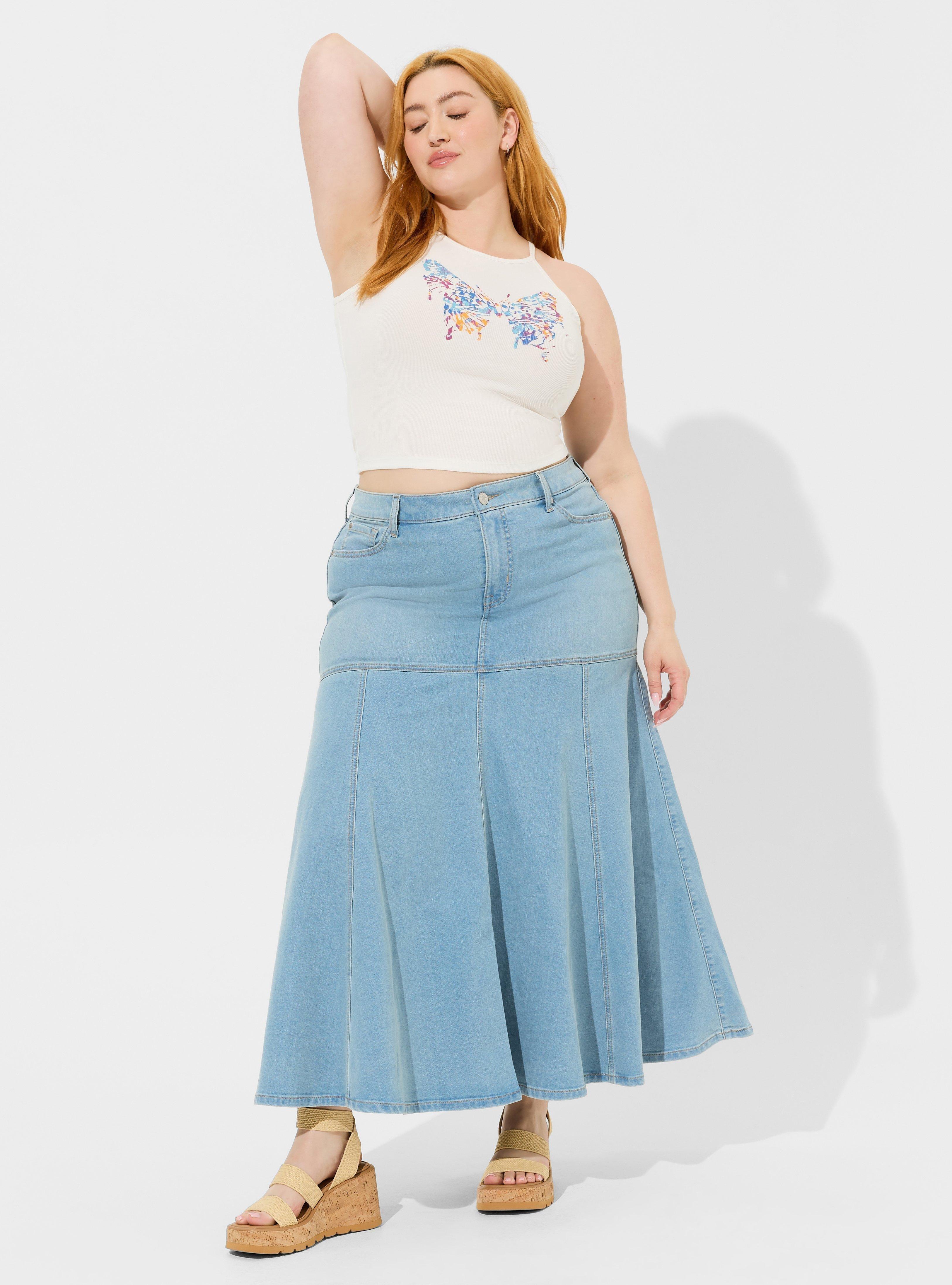 Butterfly Everyday Rib Goddess Neck Crop Top