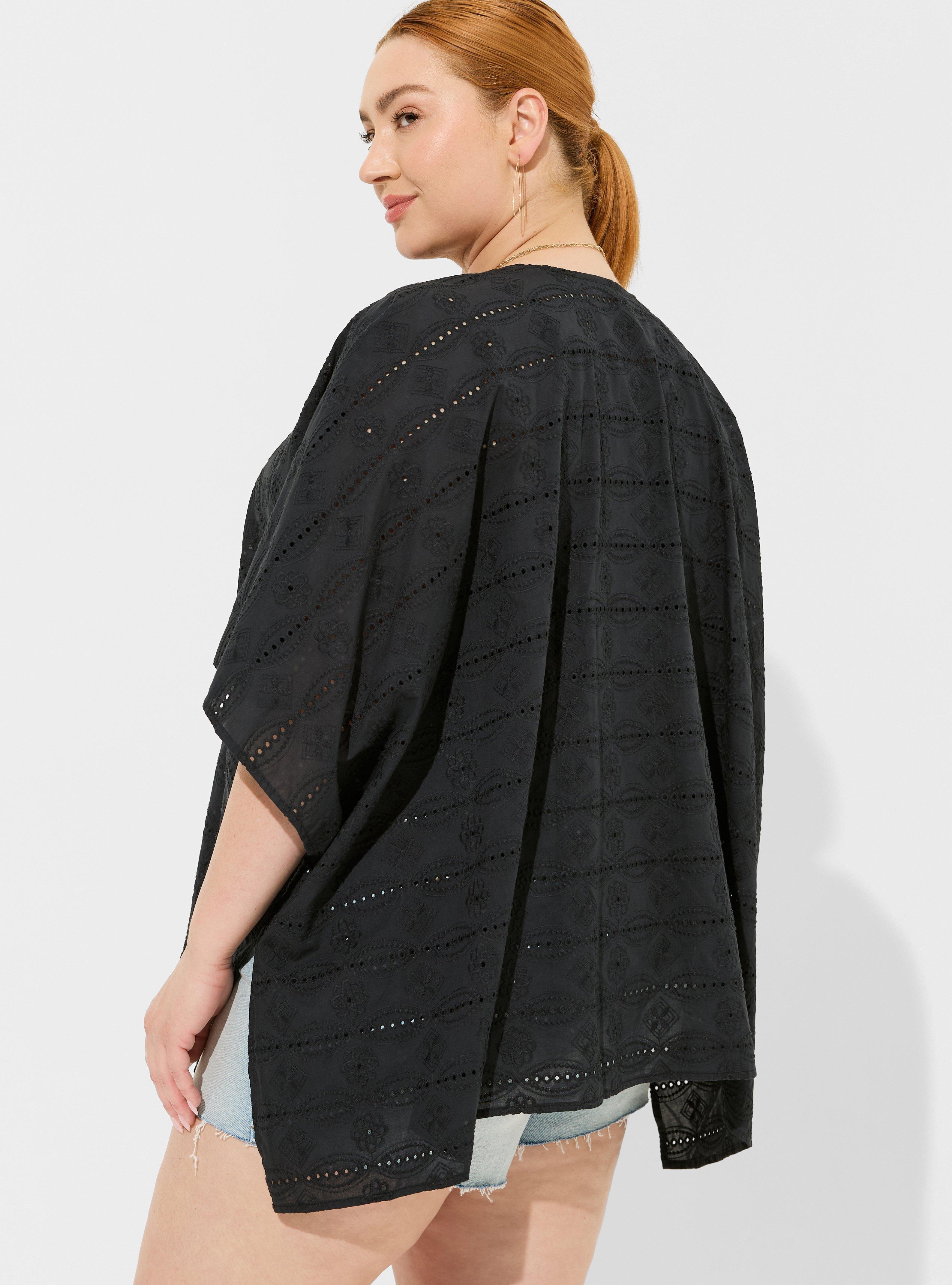 Plus Size - Embroidered Woven Ruana - Torrid