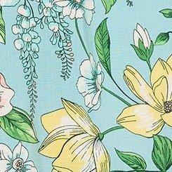 Plus Size Flutter Short Sleeve Blouse, FLORAL - BLUE, swatch