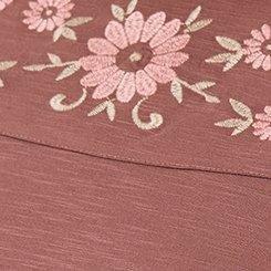 Vintage Slub Embroidered Flutter Sleeve Top, ROSE TAUPE, swatch