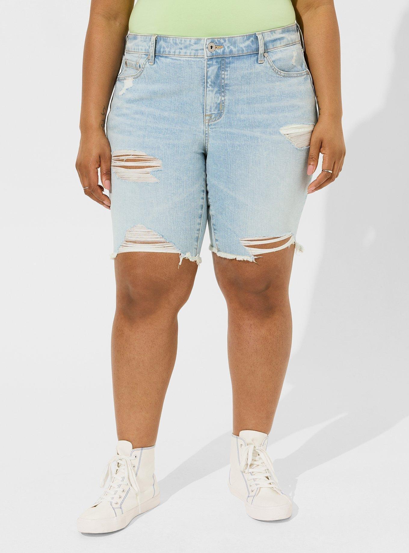 Boyfriend Bermuda Vintage Stretch Mid-Rise Short