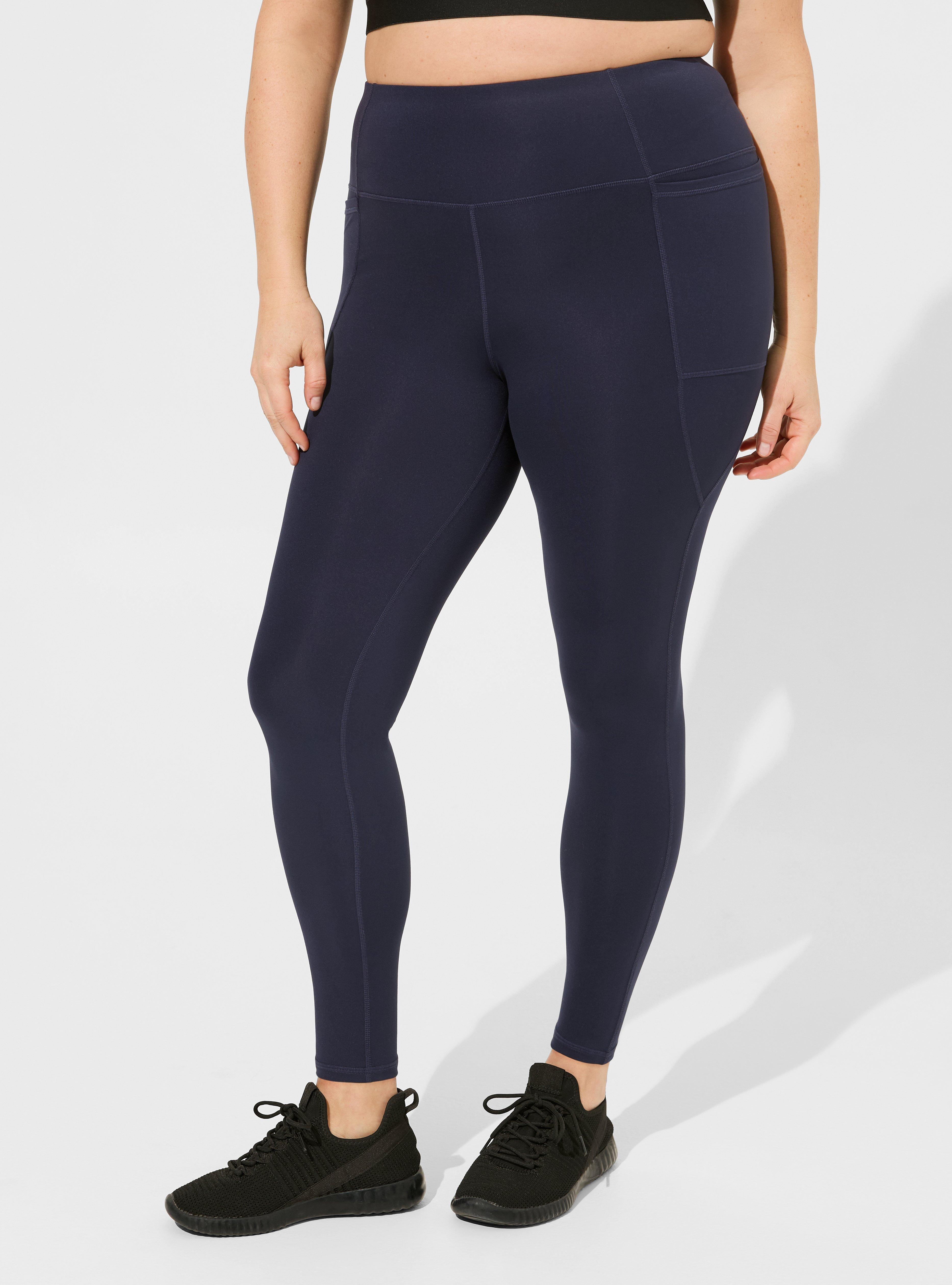 Soft Performance Jersey Full Length Active Legging, PEACOAT, alternate