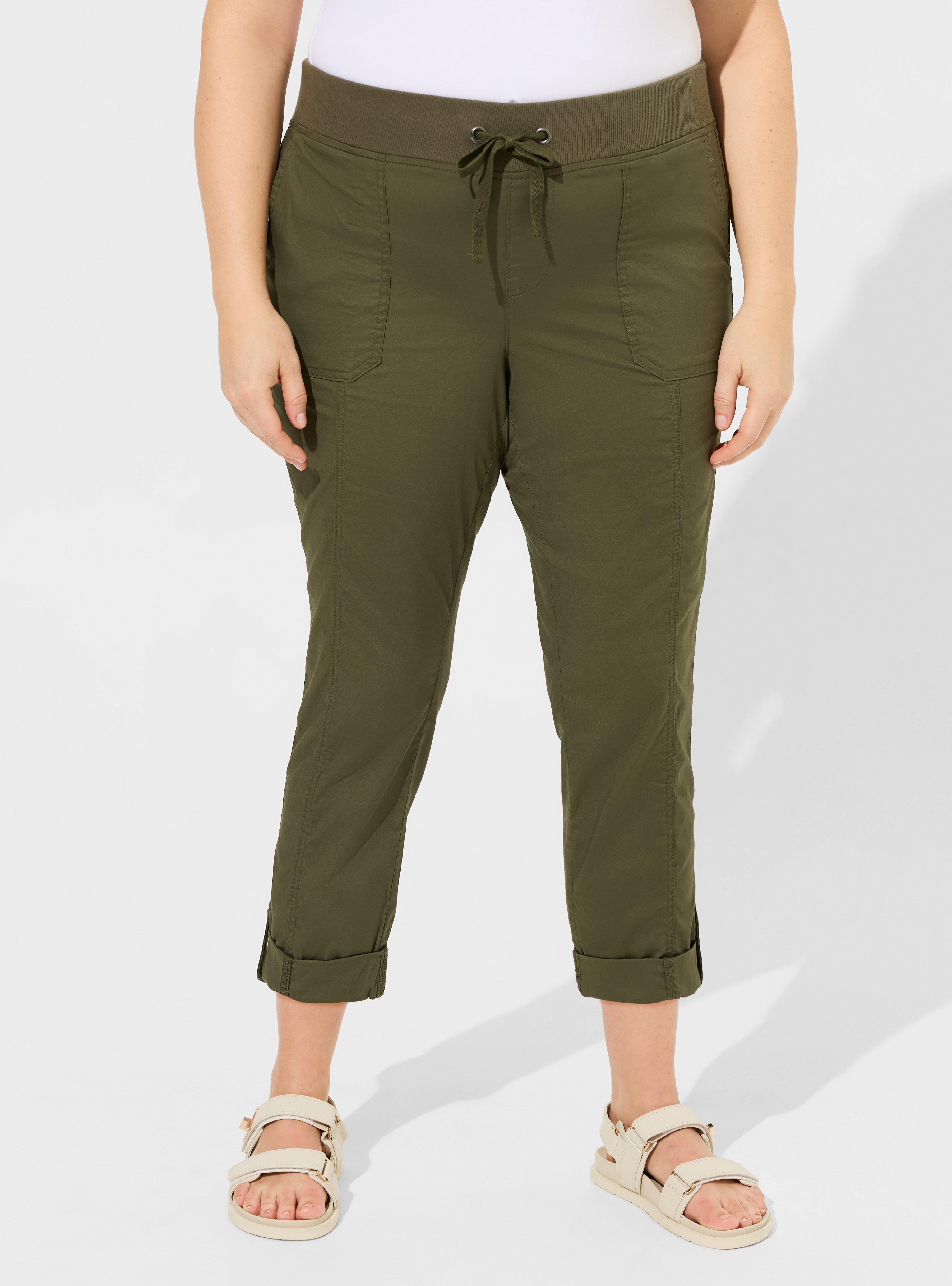 Pull On Convertible Poplin Crop Pant