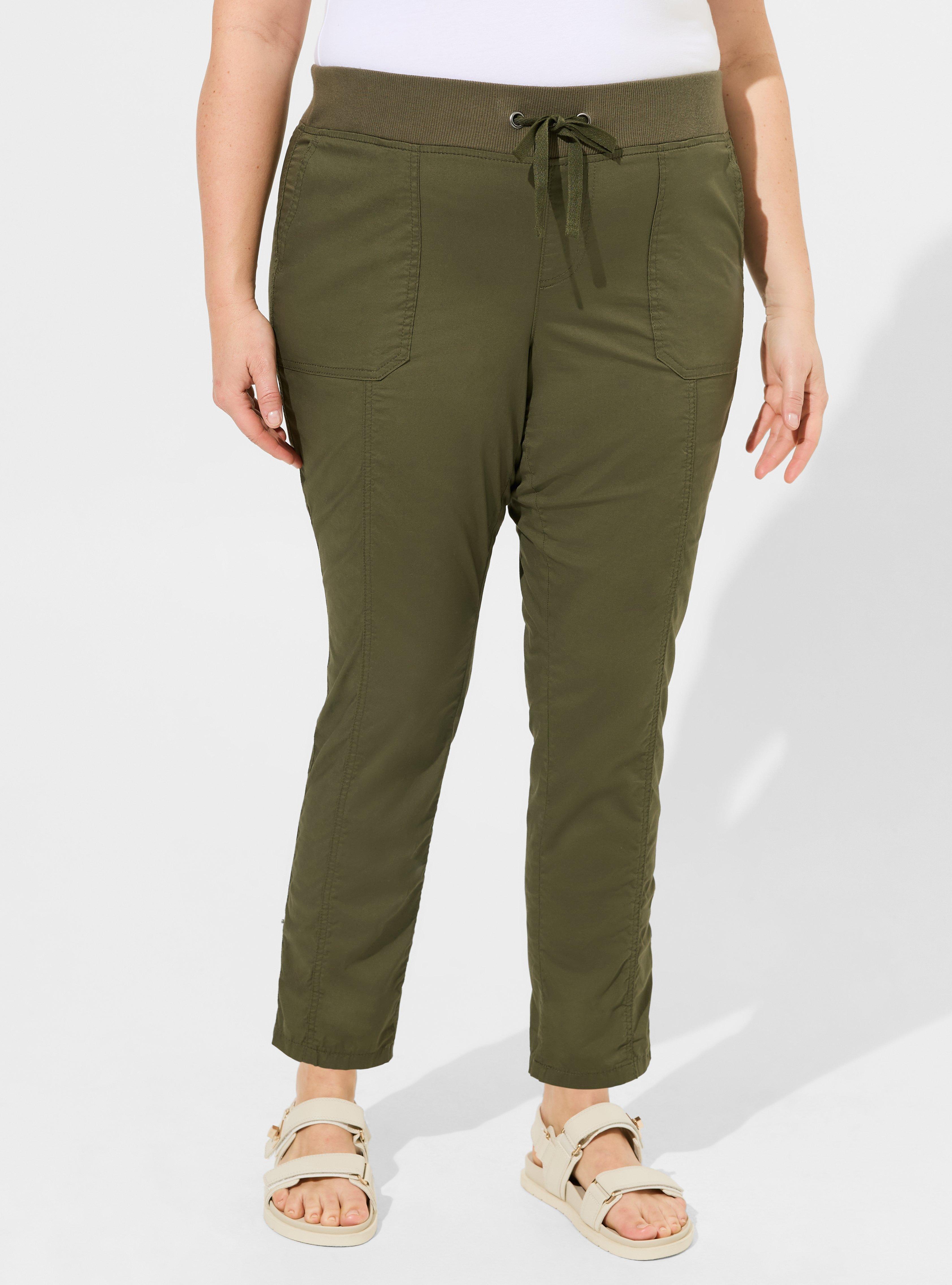 Pull On Convertible Poplin Crop Pant