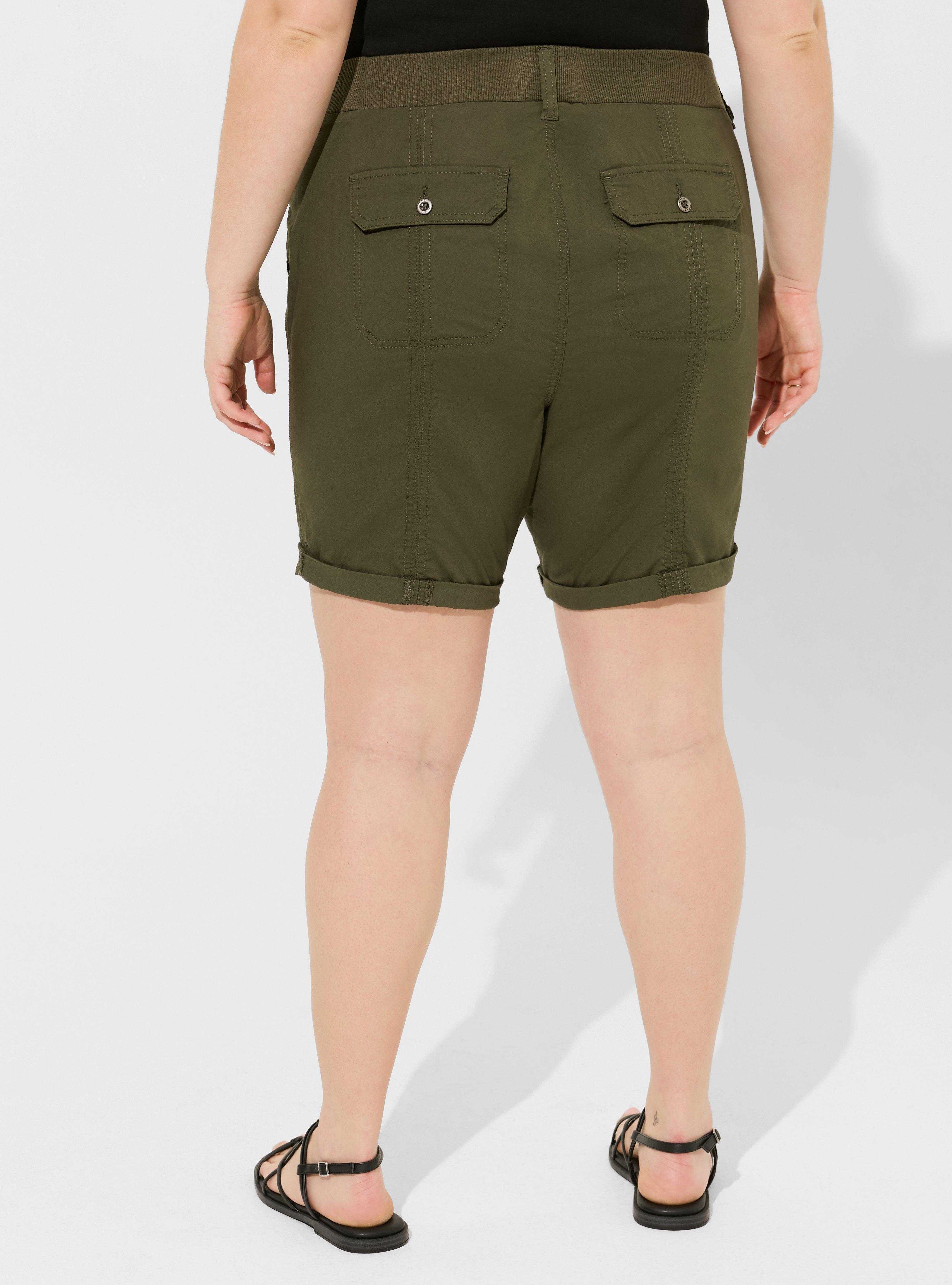 Pull-On Bermuda Stretch Poplin Utility Short