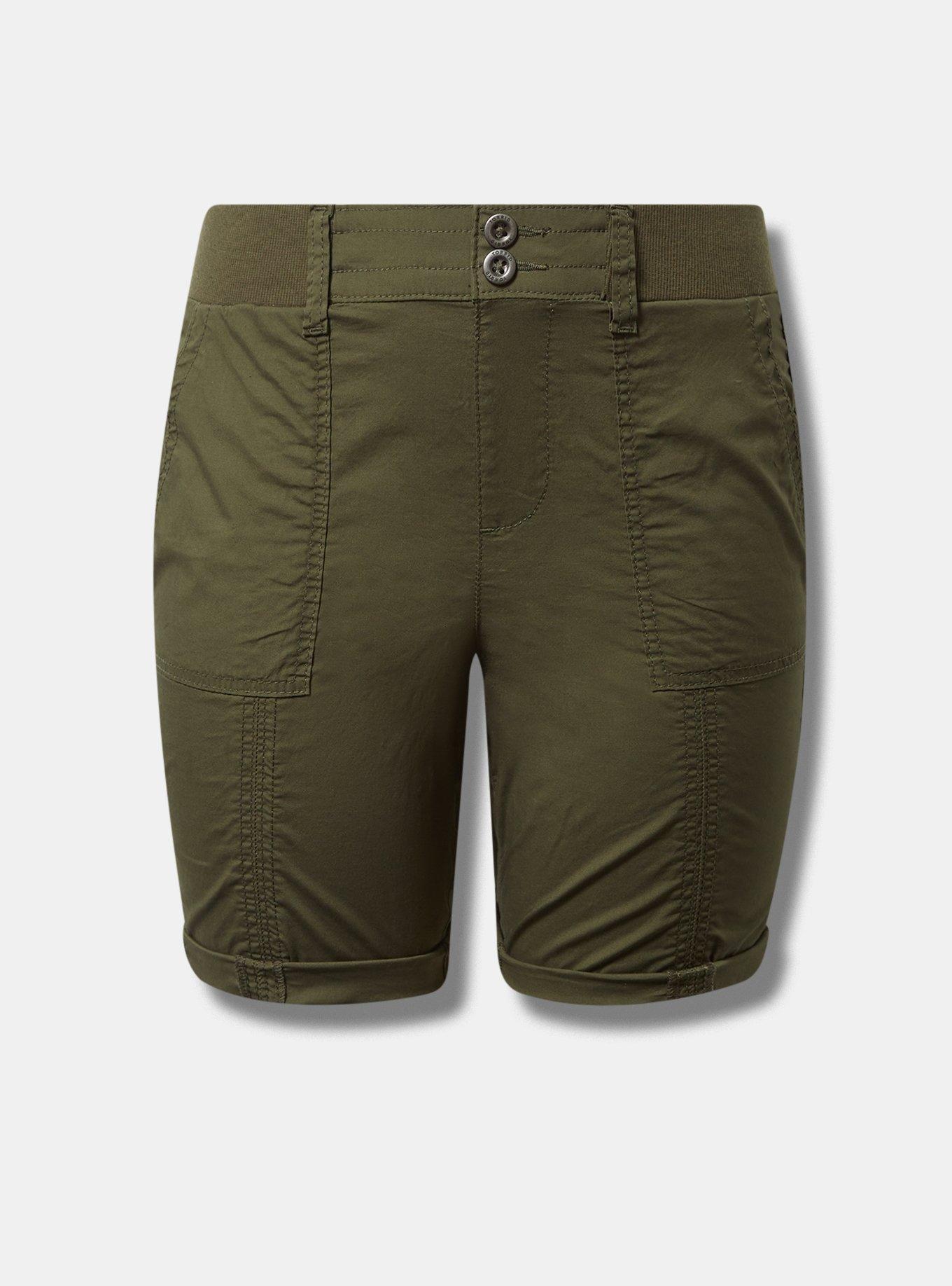 Pull-On Bermuda Stretch Poplin Utility Short