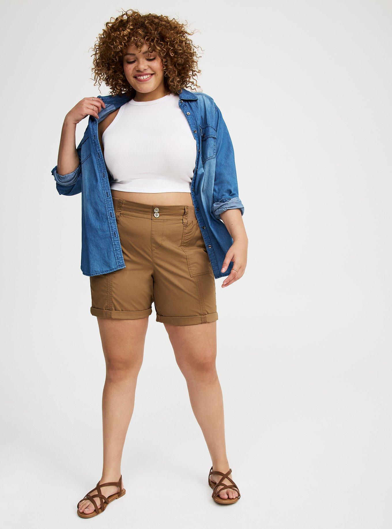 8'' Stretch Poplin Utility Short