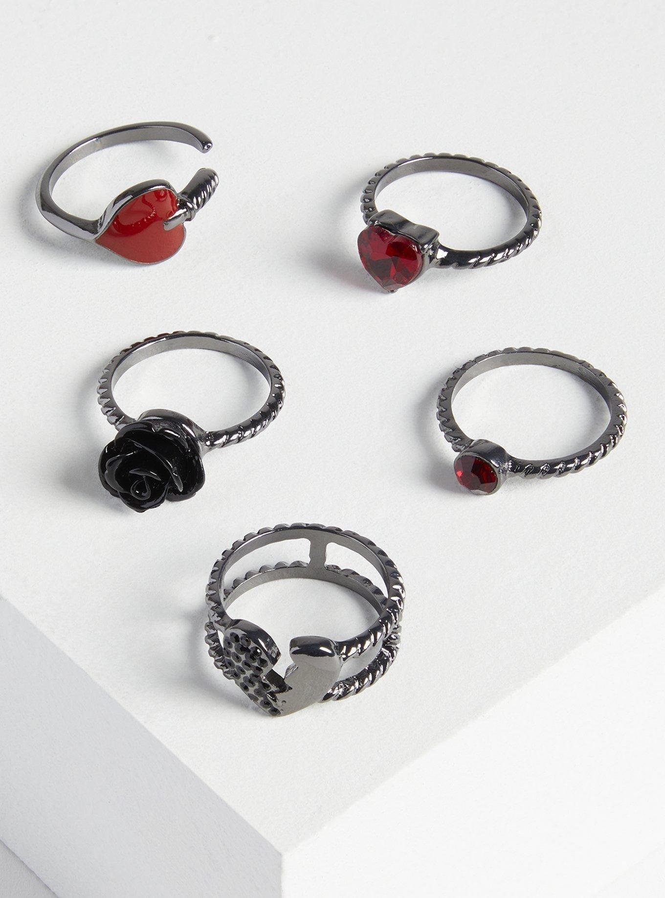 Plus Size - Heart and Rosette Ring Set - Torrid