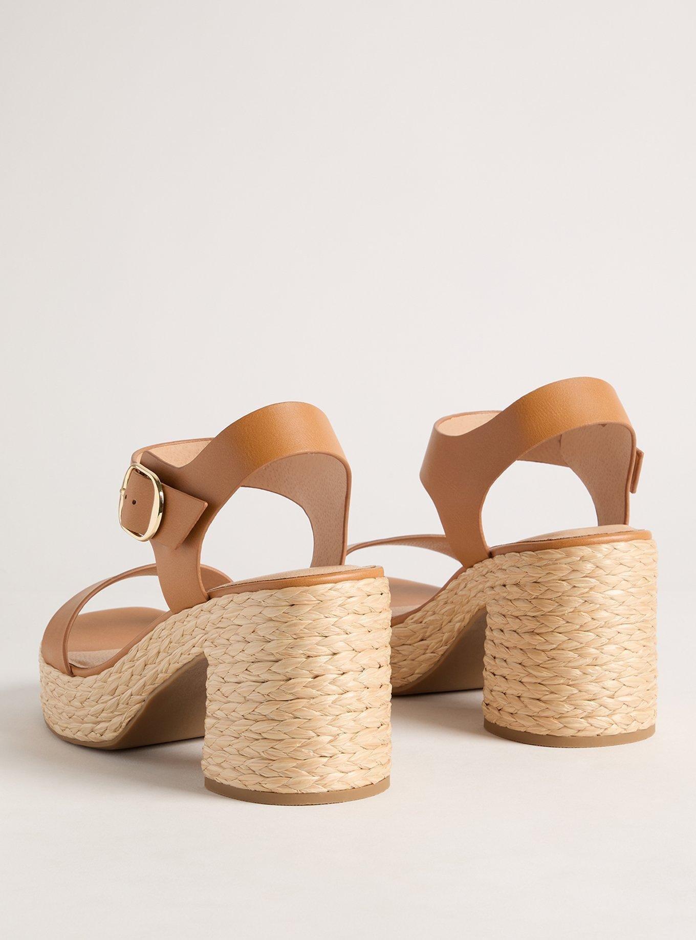 Two Piece Platform Heeled Sandal (WW