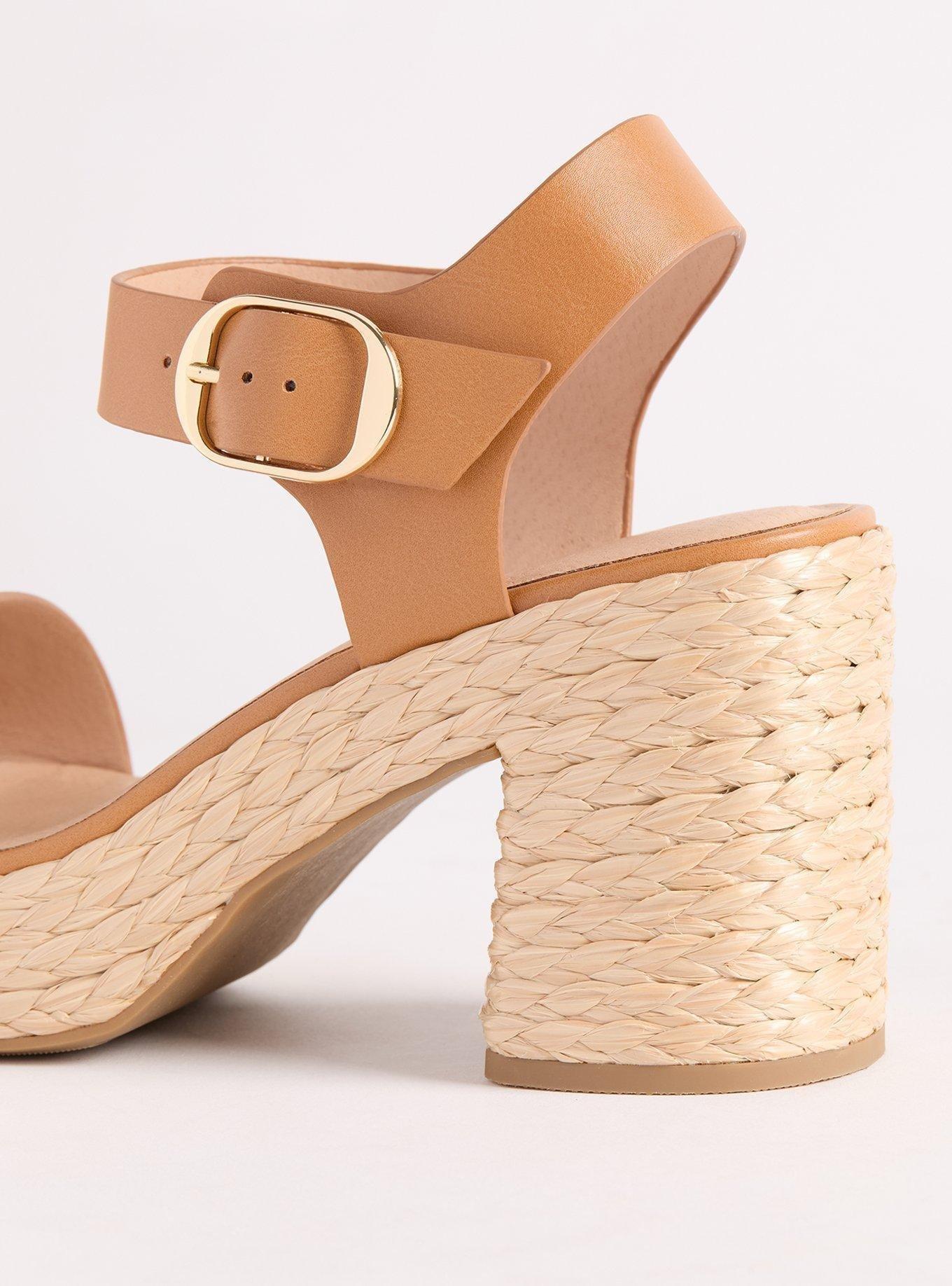 Two Piece Platform Heeled Sandal (WW