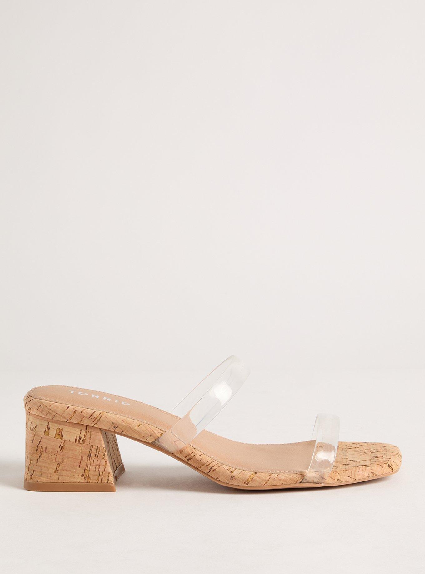 Double Band Block Heel Mule (WW