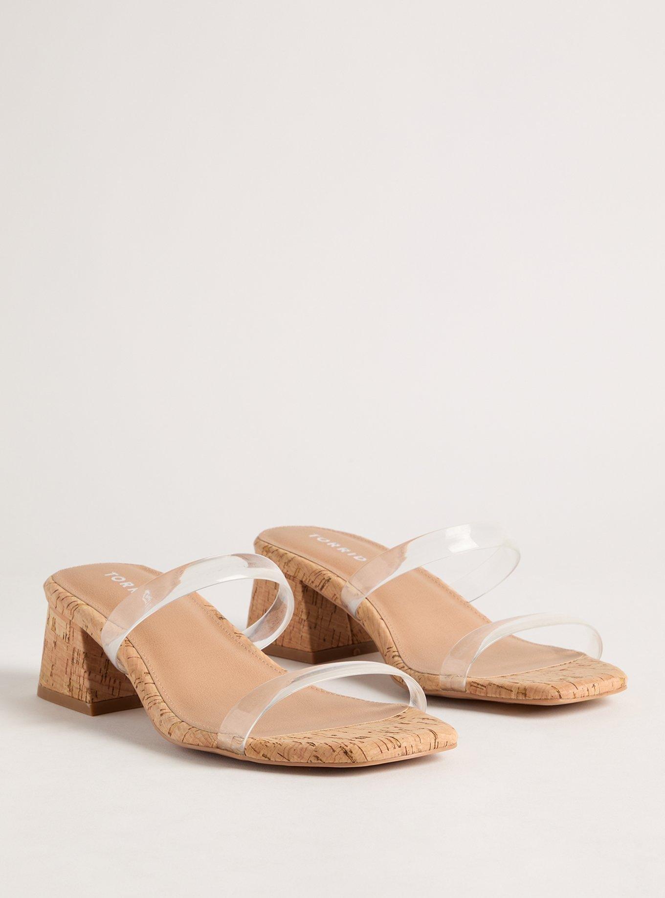 Double Band Block Heel Mule (WW