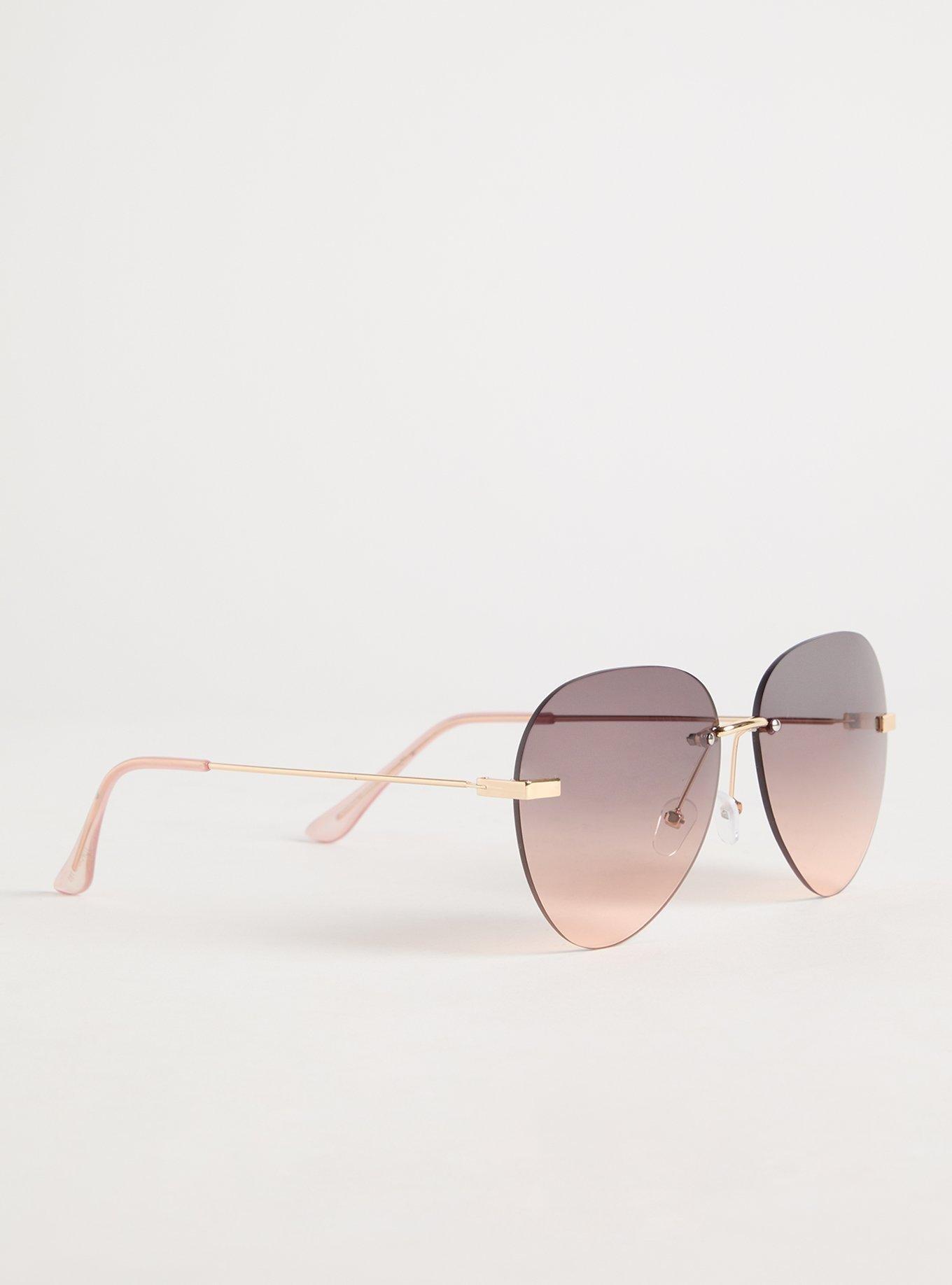 Rimless Aviator Sunglasses, , alternate