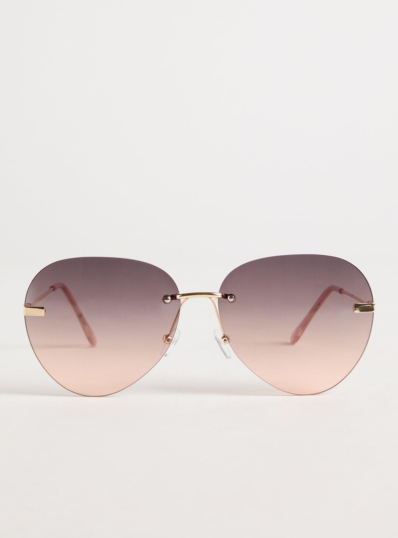Rimless Aviator Sunglasses, , hi-res